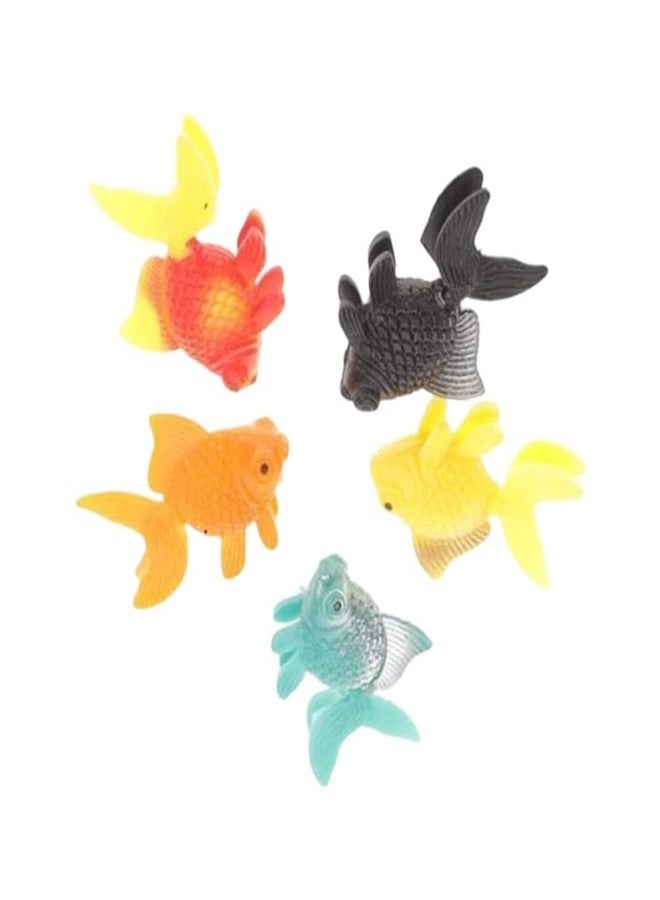 Dwuww 5 Pcs Lifelike Reusable Plastic Artificial Moving Floating Fishes Ornament Decorations for Aquarium Fish Tank Pet Supplies - Image 1